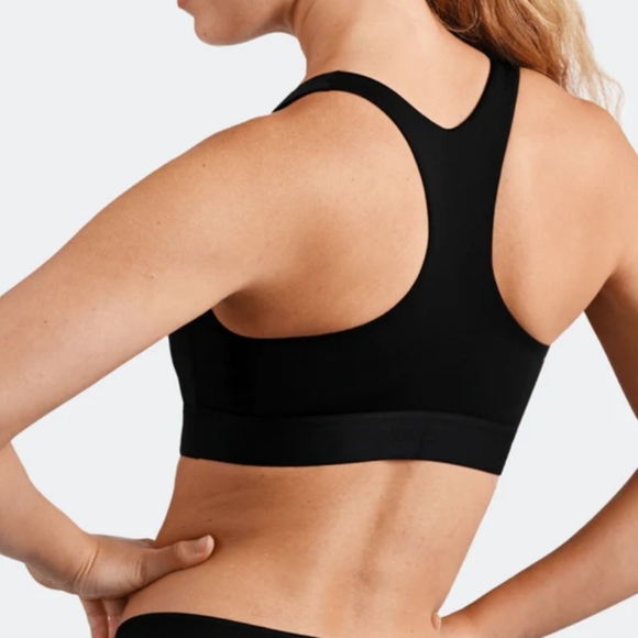 Woxer Boss Flex Black Crop top Sports Bra Logo Print Size 3XL Gym Active Yoga - Picture 2 of 9